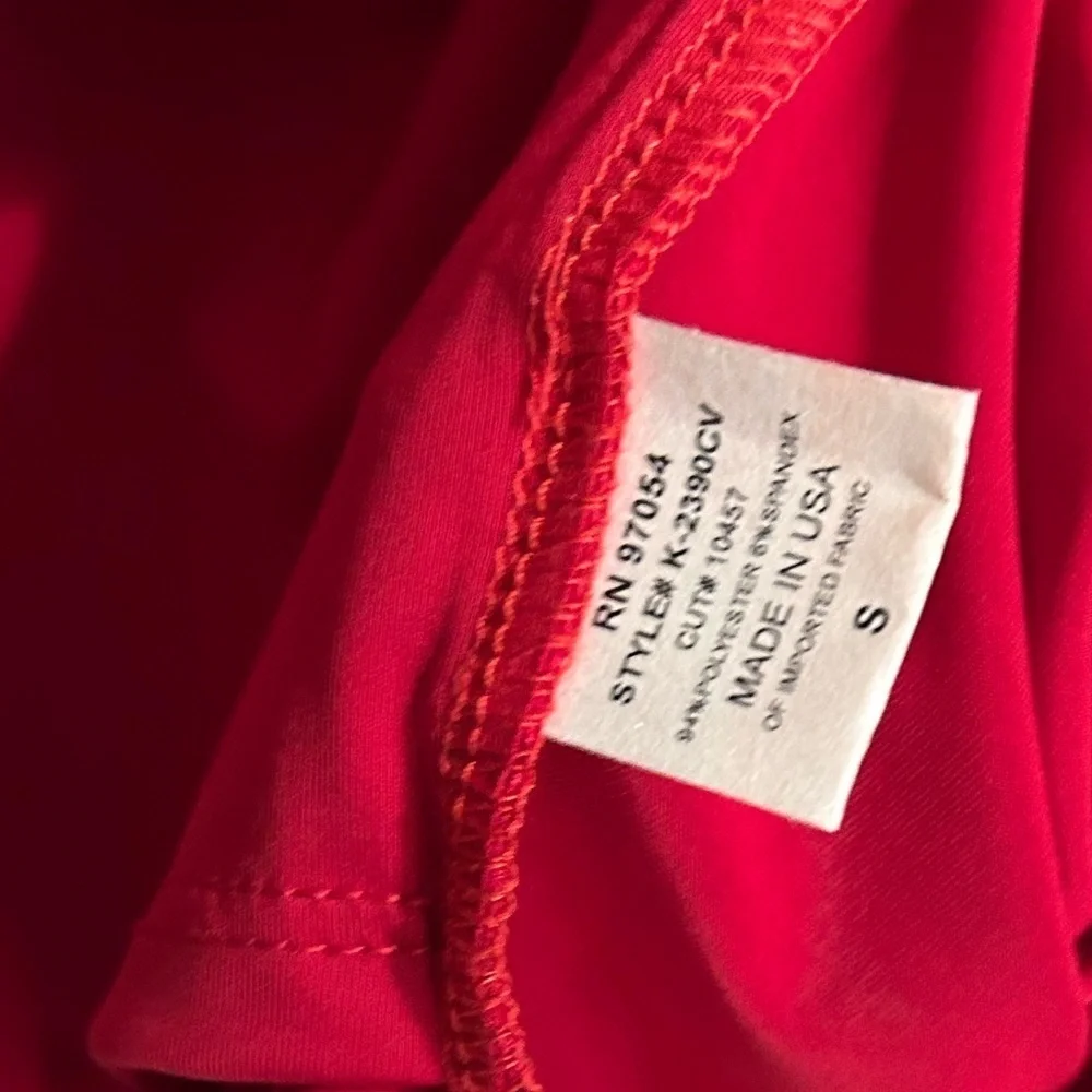 Krisa Revolve Red Drape Skirt Surplice mini Dress NWT small - Picture 5 of 7